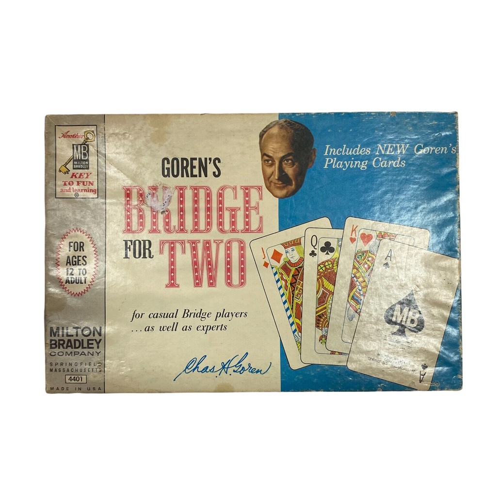 Vintage 1964 Goren's Bridge For Two By Milton Bradley, Complete!